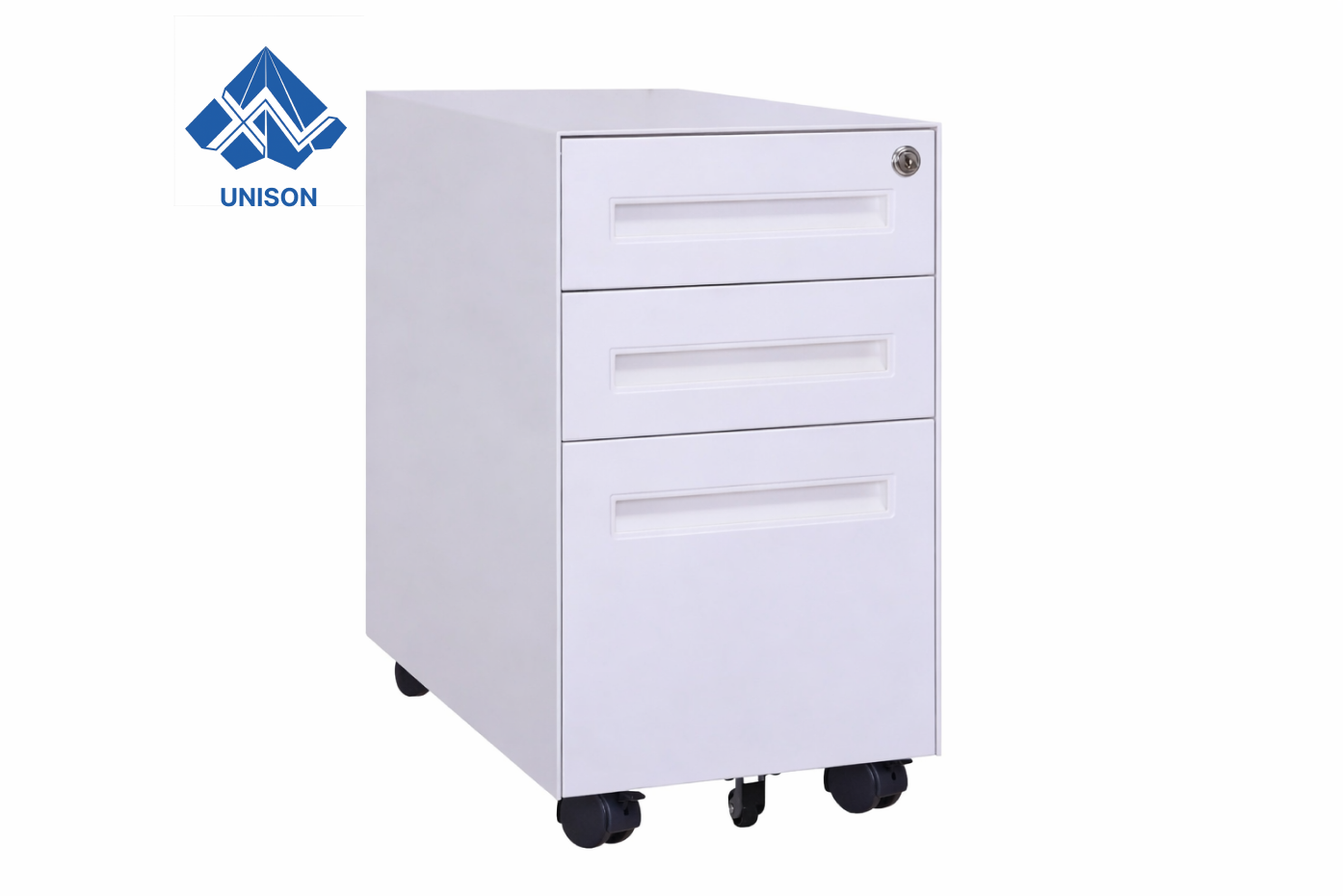 How to reasonably allocate storage space in a three-drawer filing cabinet?
